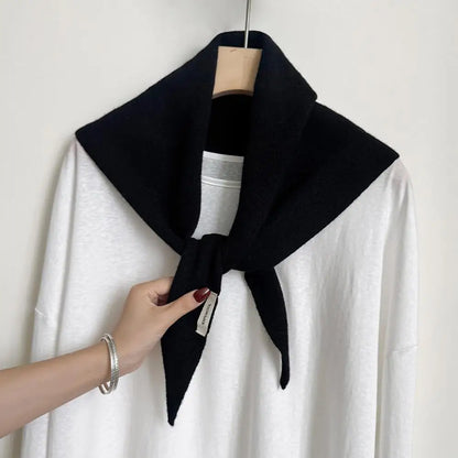 Foulard Triangle Laine 100% Coréen Femme - Écharpe Cachemire Longue Chaude Châle Tricotée