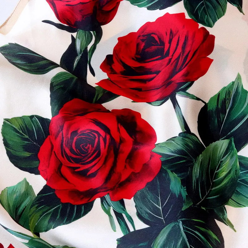 Foulard Carré Soie 68cm Imprimé Floral - Bandana Élégant Femme