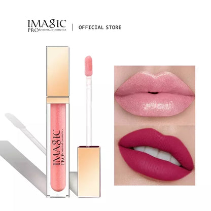 Gloss Lèvres IMAGIC Waterproof Holographique 20 Couleurs - Lip Gloss Velvet Matte Longue Tenue Hydratant