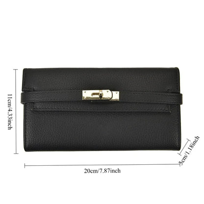 Portefeuille Femme Long Élégant Polyvalent - Clutch Bag Porte-Monnaie Niche Simple Haute Qualité