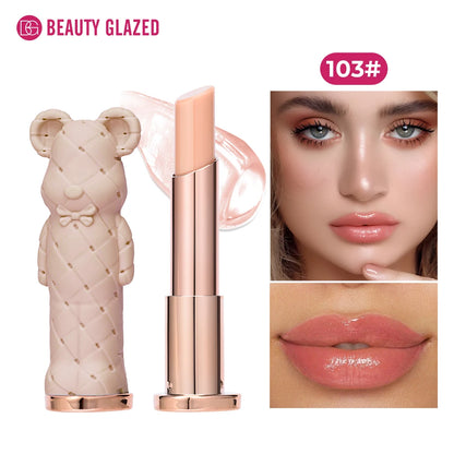 Rouge à Lèvres Hydratant Beauty Glazed Bear - Baume Coloré Nourrissant Effet Aqueux Longue Tenue