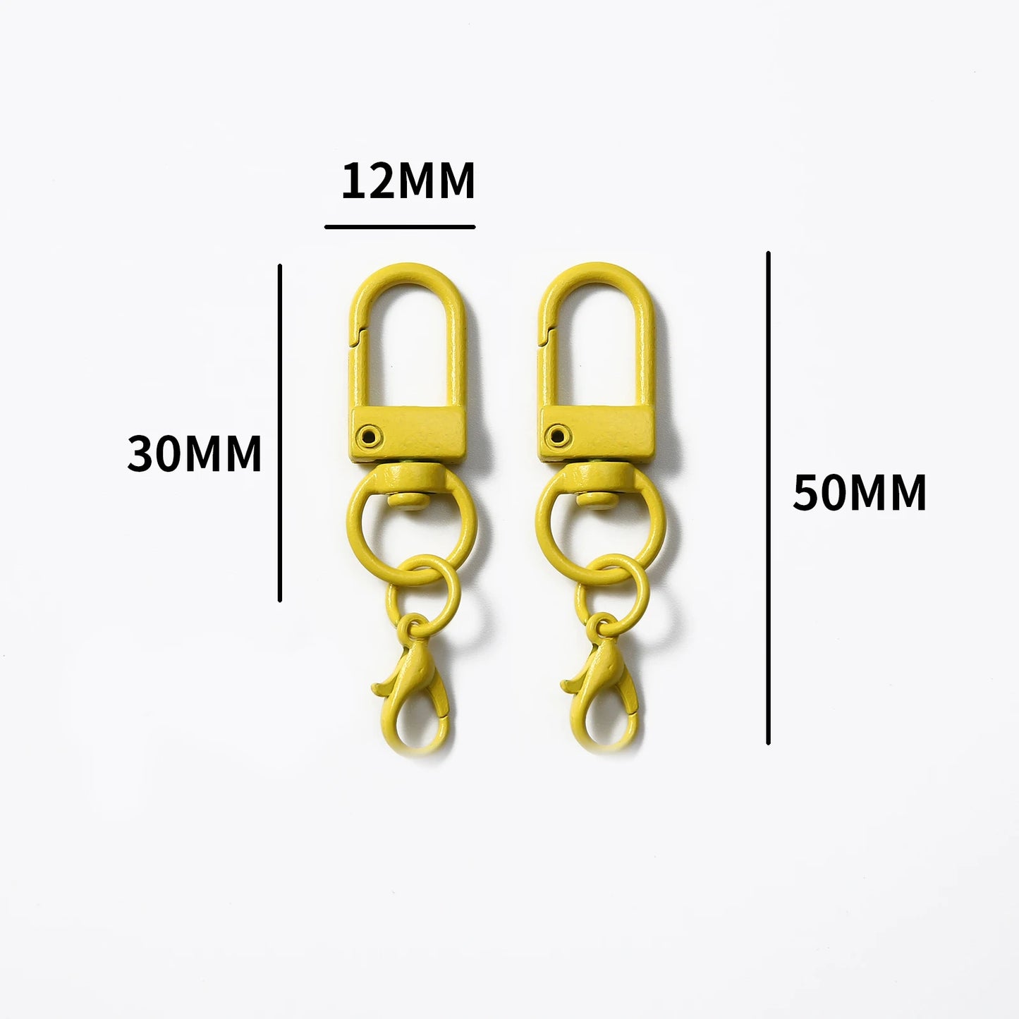 Mousquetons Métalliques Colorés – Lot de 10, 50 ou 100 pcs