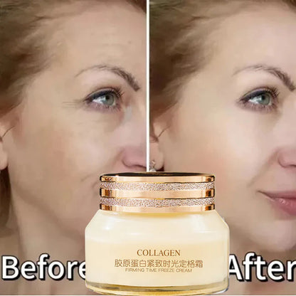 Crème Collagène 50g - Lifting Raffermissante Hydratante Anti-Rides Ridules Éclaircissante Visage Beauté