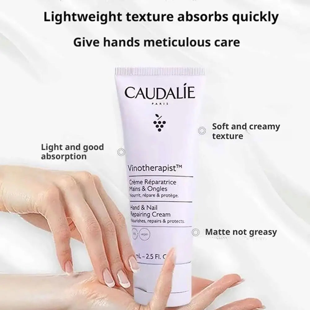 Crème Mains Pépins Raisin Caudalie Korea 75ml 5pcs - Hydratante Nourrissante Éclaircissante Élasticité Adoucissante
