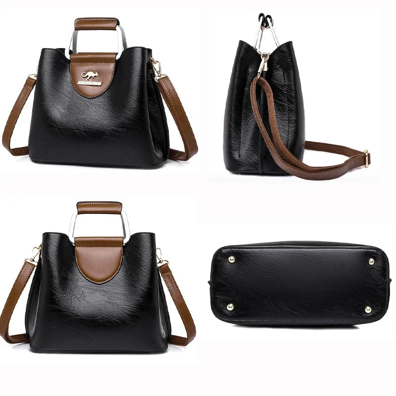 Sac à Main Femme Cuir Véritable Luxe Designer - Bandoulière Crossbody Élégant