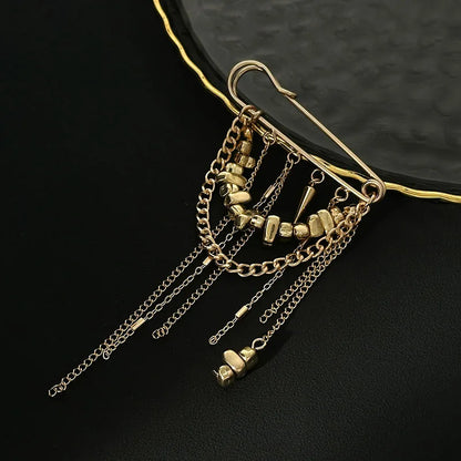 Broche Chaîne Pompons Irréguliers - Accessoire Multifonction Pantalon