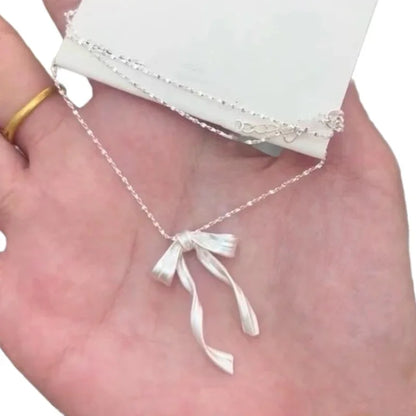 Collier Pendentif Nœud Papillon Délicat - Chaîne Clavicule Tendance