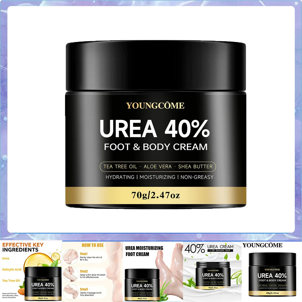 Crème Urée 40% Pieds 40g - Talons Fissurés Genoux Mains Hydratante Réparatrice Exfoliante Peau Sèche
