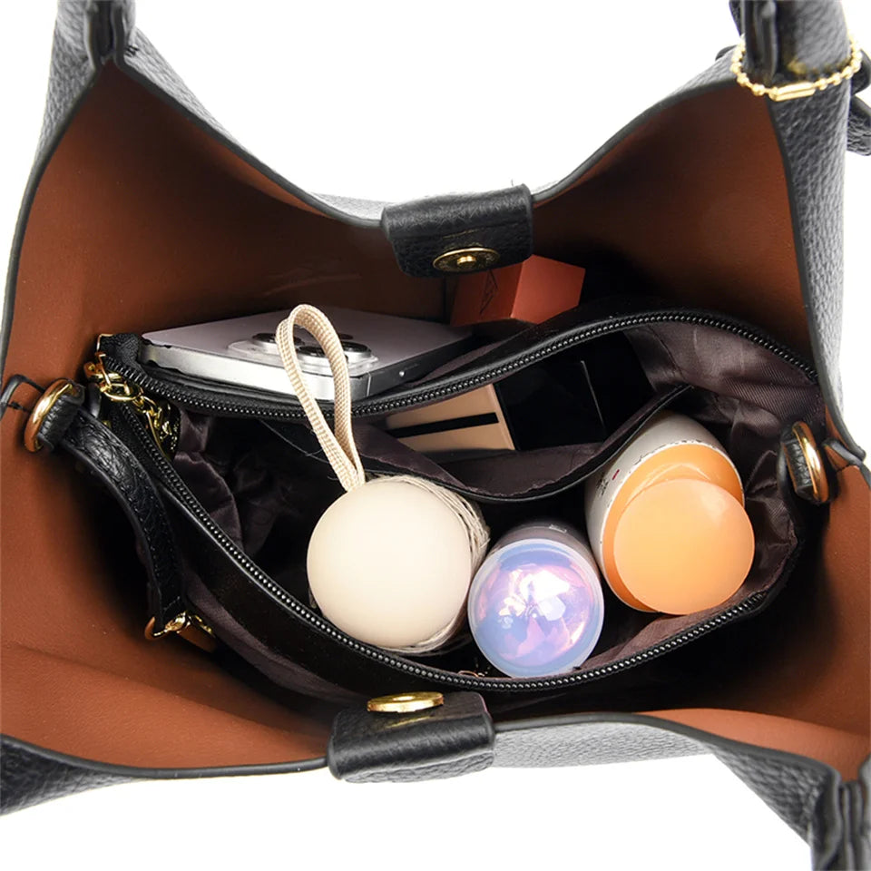 Sac à Main en Cuir Synthétique Vintage – Grande Capacité