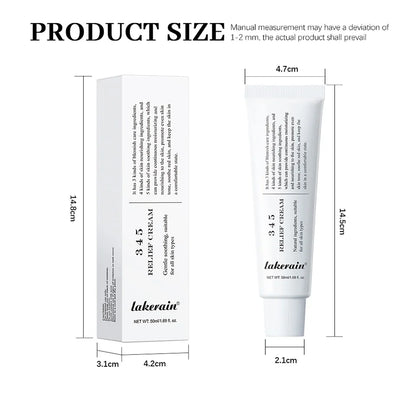 Crème Apaisante Relief 345 - Hydratante Anti-Imperfections Nourrissante Soin Peau Sensible Beauté