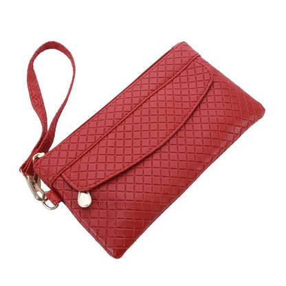 Portefeuille Femme Long Classique Cuir PU Bracelet - Clutch Bag Grande Capacité Téléphone Fashion Simple
