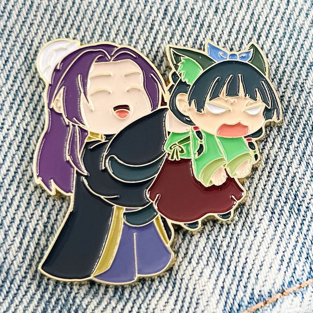 Broche Émaillée Chibi Maomao Jinshi The Apothecary Diaries – Pin's Badge Anime Mignon Fans