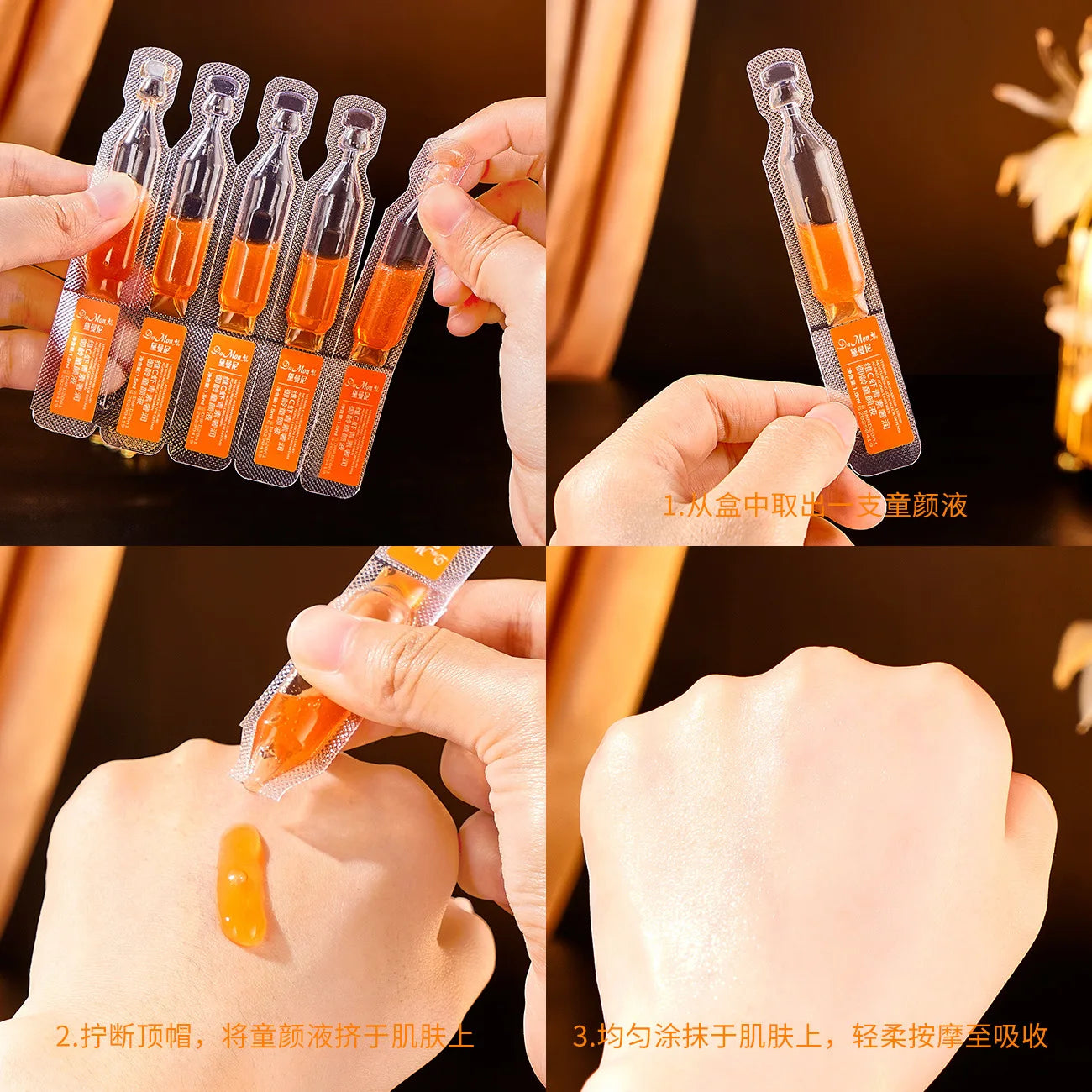 Set 30 Essences Faciales Astaxanthine - Collagène Acide Hyaluronique Vitamine C Hydratant Rajeunissement Beauté