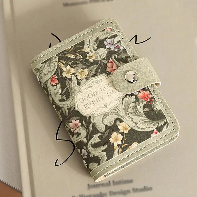 Portefeuille Femme 20 Poches Cartes Cuir PU - Porte-Cartes Étanche Grande Capacité