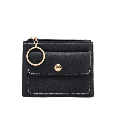 Portefeuille Femme RFID Blocking Trifold Multi-Cartes - Porte-Monnaie Zippé Porte-Clés Sécurisé