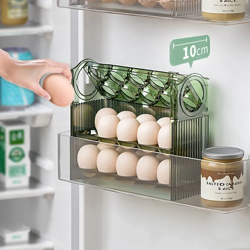 Boîte Rangement Œufs Réfrigérateur - Organisateur Cuisine Porte-Œufs Distributeur Fraîcheur
