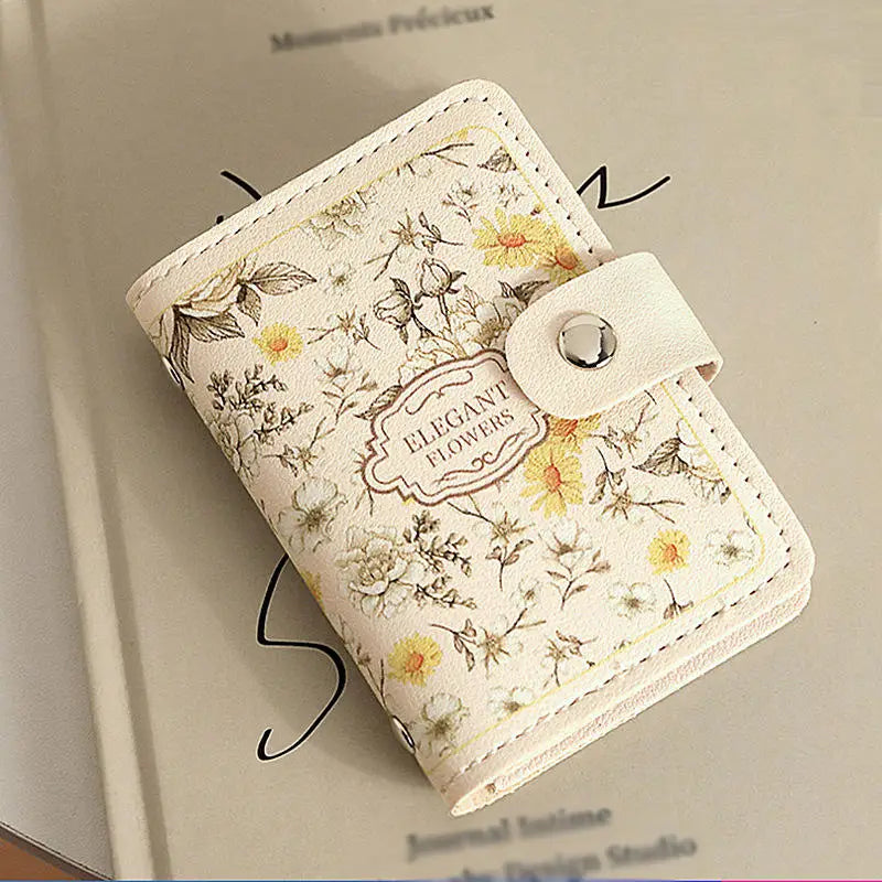 Portefeuille Femme 20 Poches Cartes Cuir PU - Porte-Cartes Étanche Grande Capacité
