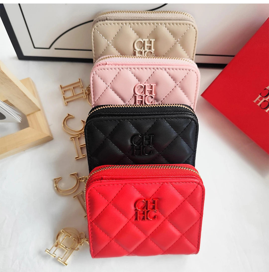 Portefeuille Femme Cuir PU Artisanat Exquis - Compact Multi-Cartes Chic Durable