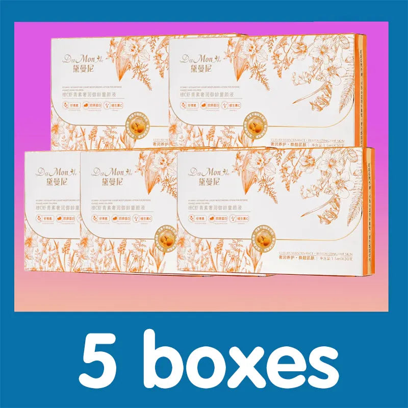 Set 30 Essences Faciales Astaxanthine - Collagène Acide Hyaluronique Vitamine C Hydratant Rajeunissement Beauté