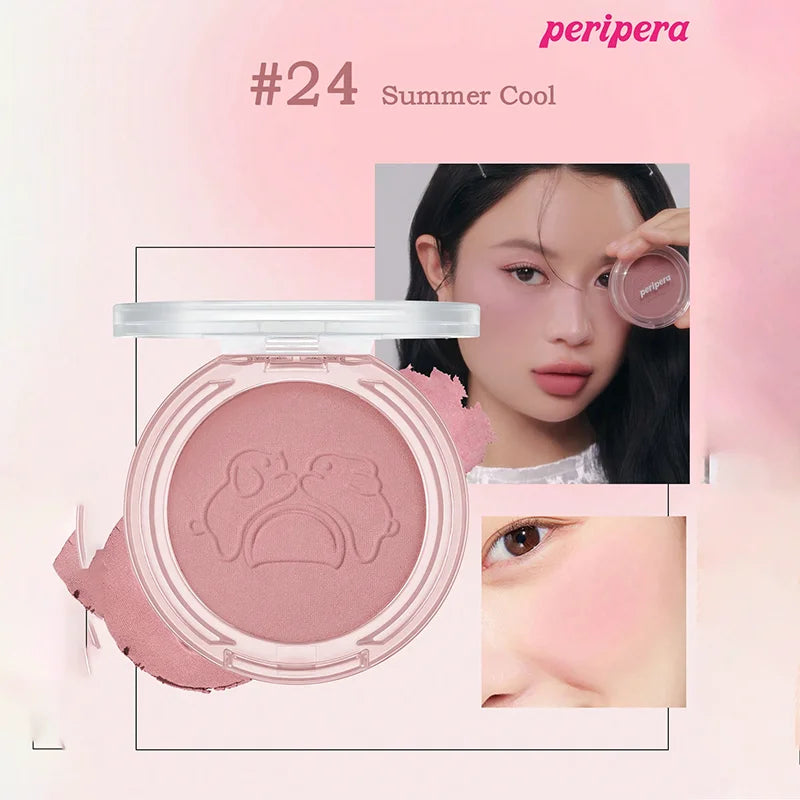 Blush K-Beauty Calm Pink - Poudre Mate Fine Joues Longue Tenue Non-Cakey Maquillage Nude Coréen