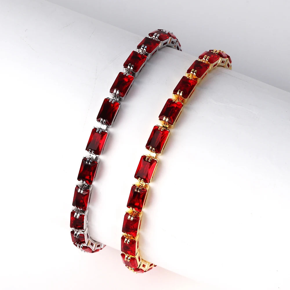 Bracelet Plaqué Or 18K Zircons Arc-en-Ciel – Luxe Micro-Pavé Étanche