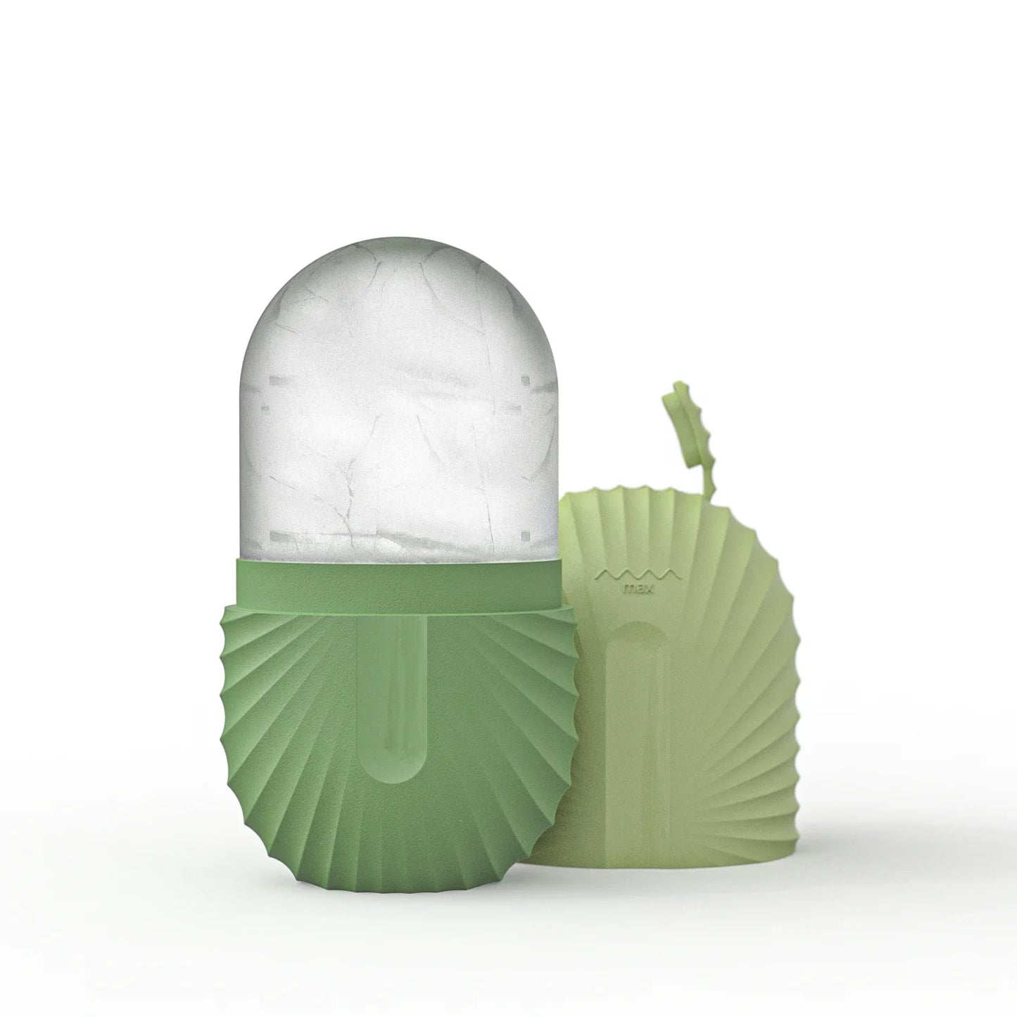 Bac à Glaçons Massage Facial Silicone - Ice Roller Visage Anti-Poches Anti-Cernes Beauté Soin Peau Vert