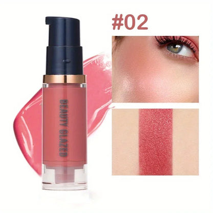 Blush Liquide Beauty Glazed 102 - Waterproof Sweatproof Léger Non-Fade Naturel Joues Longue Tenue Maquillage