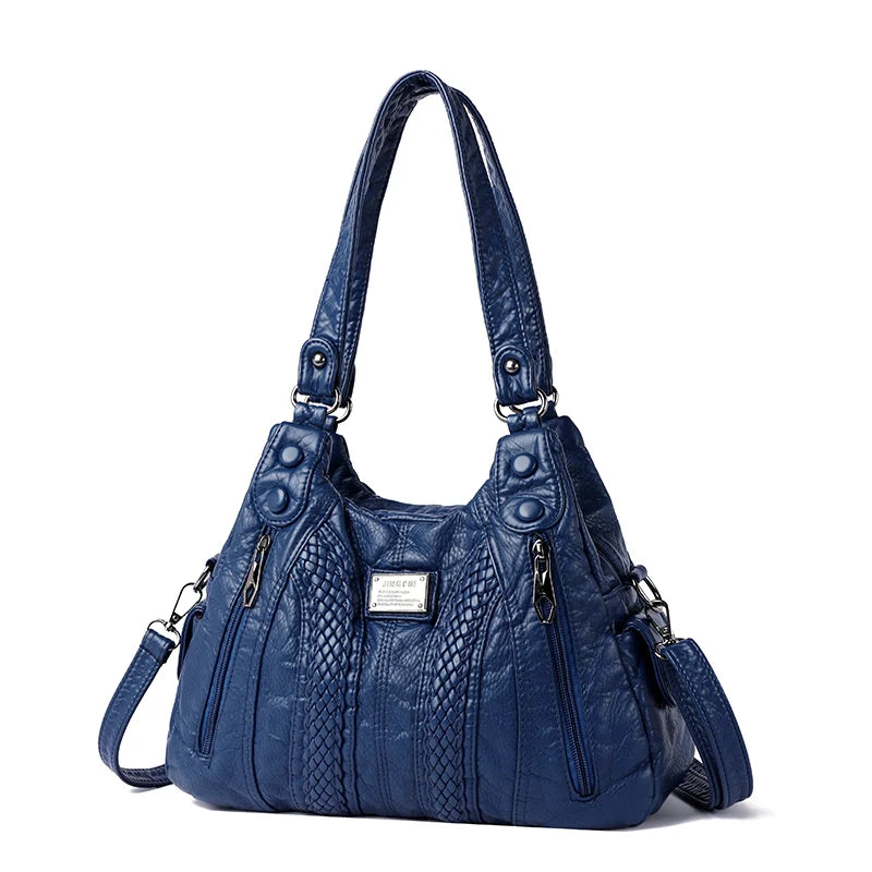 Sac à Main Femme Cuir Véritable Peau Mouton - Sac Épaule Bandoulière Crossbody Messenger Tote Élégant