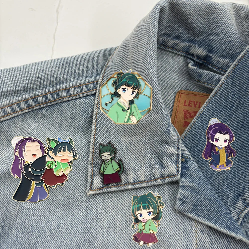 Broche Émaillée Chibi Maomao Jinshi The Apothecary Diaries – Pin's Badge Anime Mignon Fans
