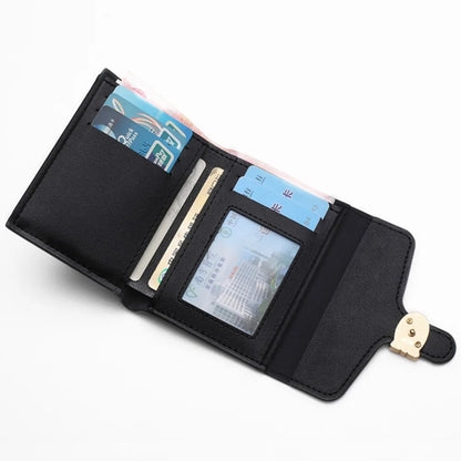 Portefeuille Femme Mini Cute Cuir PU Court - Porte-Monnaie Fashion Coin Money Bag Grande Capacité Blanc