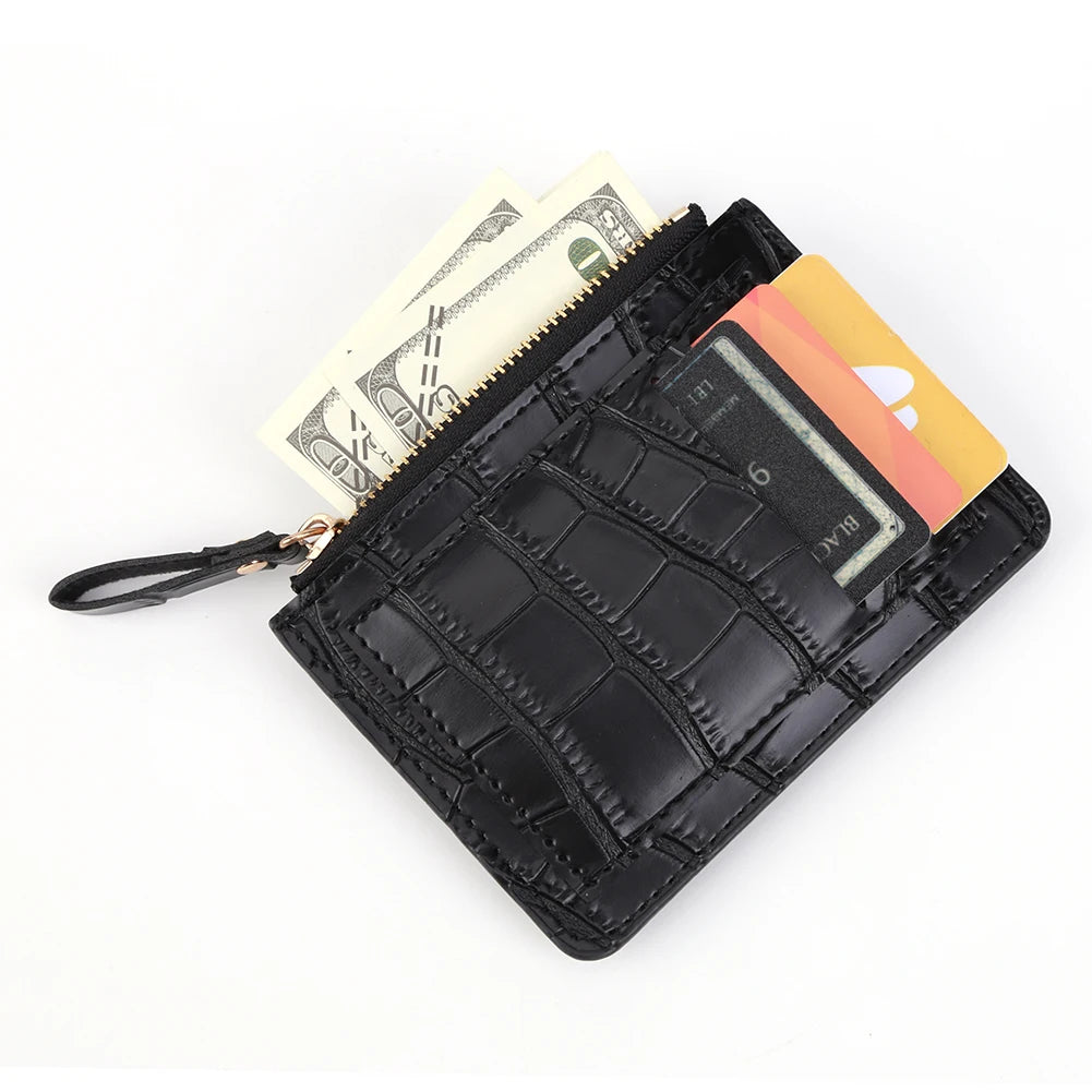 Portefeuille Court Femme Cuir PU - Porte-Monnaie Compact avec Porte-Cartes