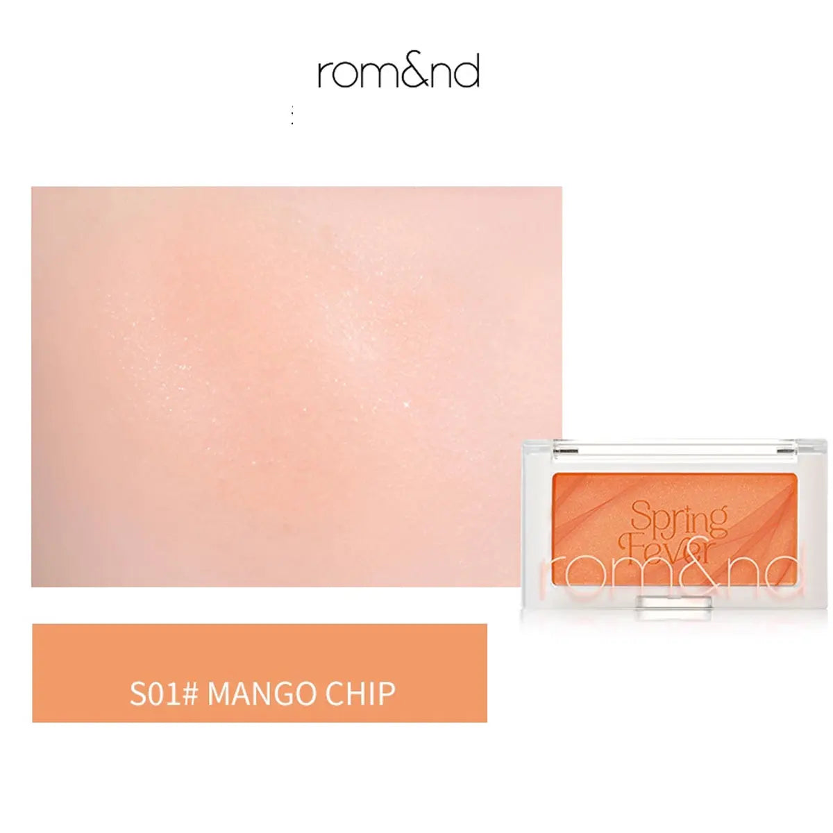 Blush rom&nd Better Than Cheek Peach Chip - Poudre Fine Modulable Sans Retombées Effet Naturel K-Beauty