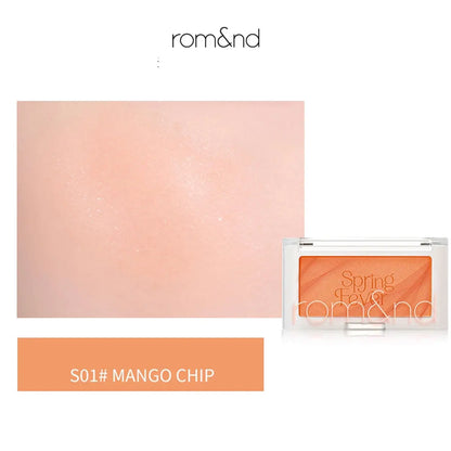 Blush rom&nd Better Than Cheek Peach Chip - Poudre Fine Modulable Sans Retombées Effet Naturel K-Beauty