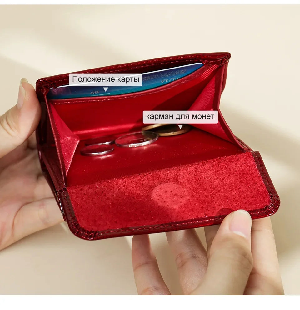 Portefeuille Femme Luxe Clip Cuir - Clutch Soirée Designer Porte-Cartes Crédit