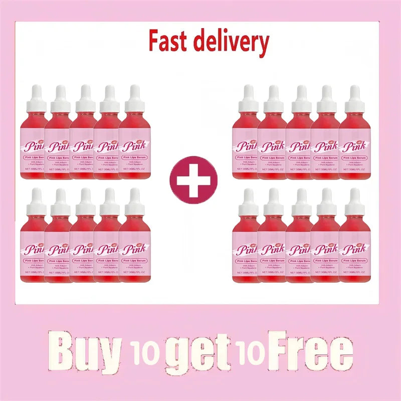 Huile Essentielle Repulpante Lèvres 10pcs - Sérum Gloss Nourrissant Anti-Rides Hydratant Plumping Beauté
