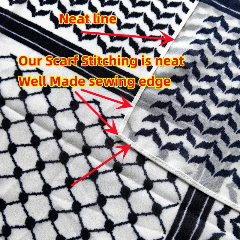 Foulard Hijab Keffieh Mousseline Femme - Écharpe Châle Islamique Musulman Respirant Dubai