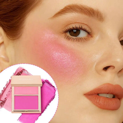 Palette Blush Contour Mat Naturel - Double Couleur Haute Pigmentation Longue Tenue Visage Sculpté Beauté