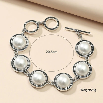Bracelet Perles Rondes Bohème Vintage Ajustable – Charm Perles Acrylique Femme