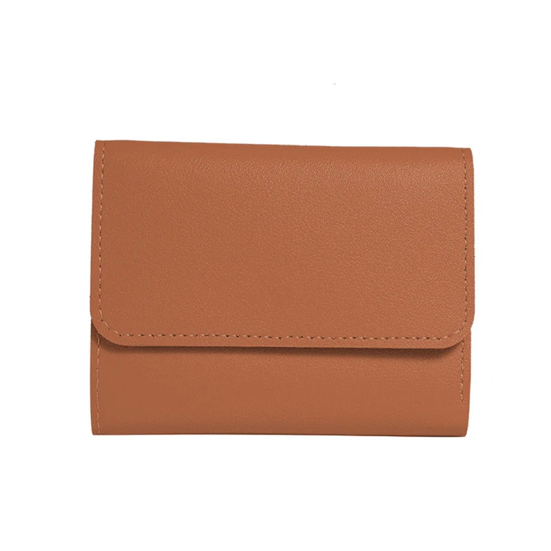 Portefeuille Femme Compact Rose - Mini Porte-Monnaie Cuir PU avec Fermoir et Compartiment Pièces