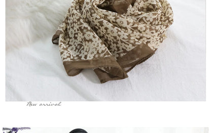 Foulard Écharpe Mousseline Petite Fleur Femme - Bandana Hijab Châle Été Protection Solaire