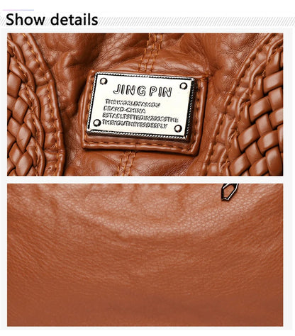 Sac à Main Femme Cuir Véritable Peau Mouton - Sac Épaule Bandoulière Crossbody Messenger Tote Élégant