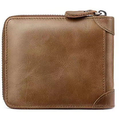 Portefeuille Homme Femme Cuir PU Compact - Porte-Cartes Poche Khaki Unisexe