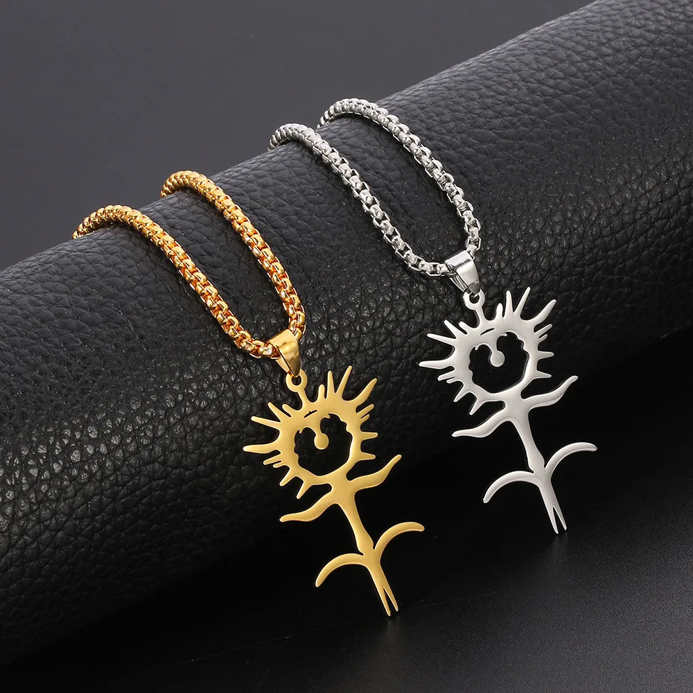 Collier Pendentif Tasse Thé Émail Fait Main - Chaîne Longue Pull Bohème