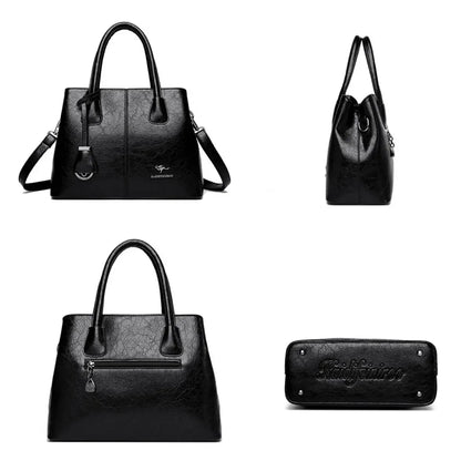 Sac à Main Femme Cuir PU Bordeaux - Grand Tote Bag Épaule Carré avec Bandoulière Crossbody
