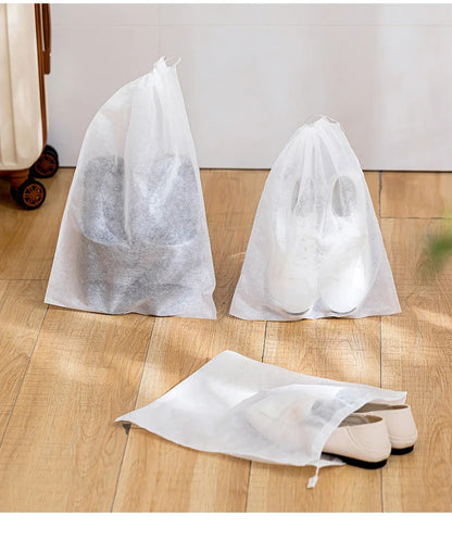 Pochettes à Chaussures en Tissu Non-Tissé – Lot de 10 ou 20 pcs