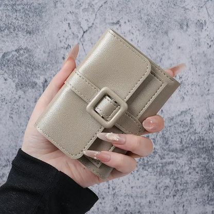 Portefeuille Femme Compact Cuir PU - Porte-Monnaie avec Porte-Cartes Étudiant