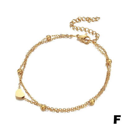Chaîne de Cheville Bohème Perles Étoiles Pompons – Bracelet Pied Vintage Femme