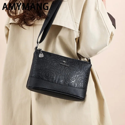 Sac à Main Femme Cuir PU 3 Poches - Grand Tote Bag Crossbody Imprimé Fashion