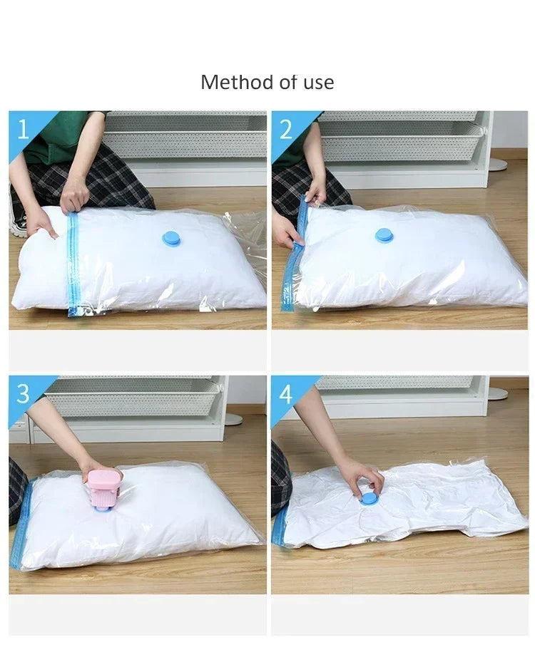 Sacs de Compression Sous Vide Réutilisables – 4 Tailles, Pompe en Option
