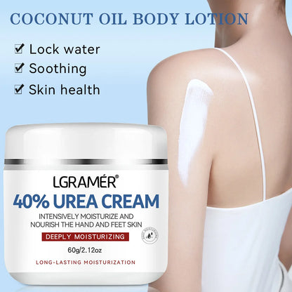 Crème Urée 40% Mains Pieds 60g - Hydratante Réparatrice Peau Sèche Craquelée Talons Fissurés Exfoliante
